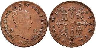 8 Maravedís (cobre) – Barcelona, 1855