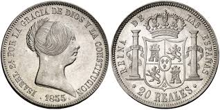 20 Reales (plata) – Sevilla, 1855