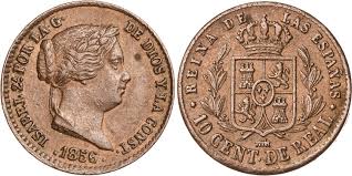 10 Céntimos de Real – 1856 (Isabel II)