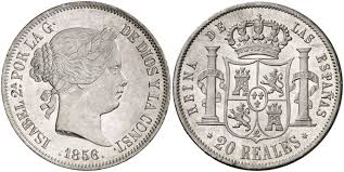 20 Reales (plata) – Madrid, 1856
