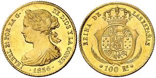 100 Reales (oro) – Barcelona, 1856