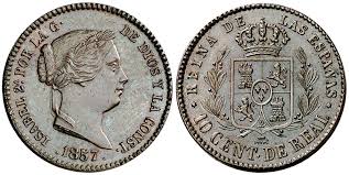 10 Céntimos de Real – Segovia, 1857