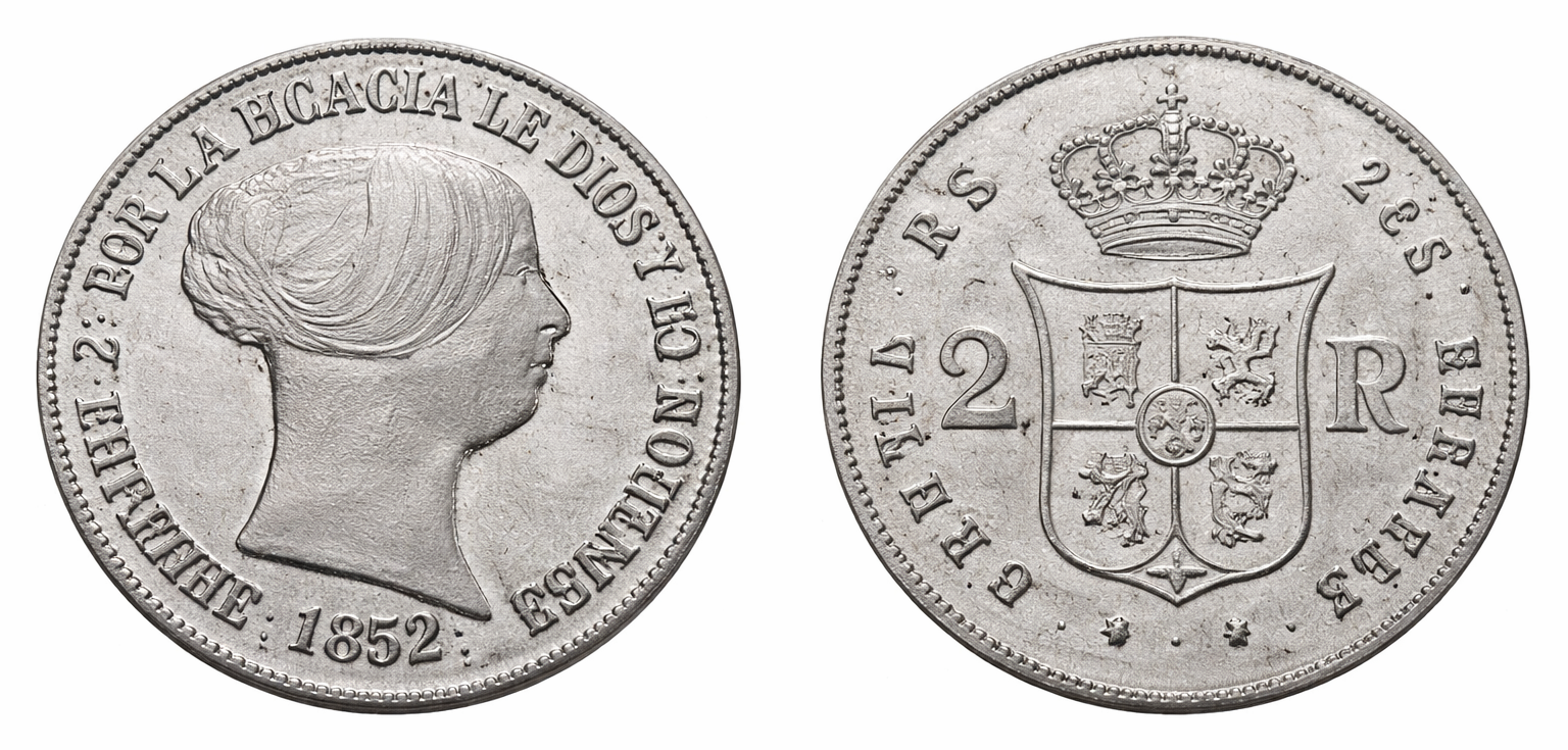 2 Reales – Barcelona, 1857