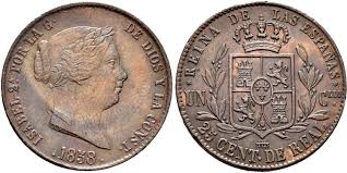25 Céntimos de Real – Segovia, 1858