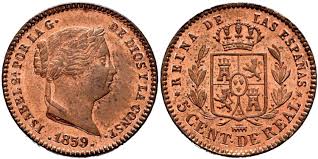 5 Céntimos de Real – Segovia, 1859