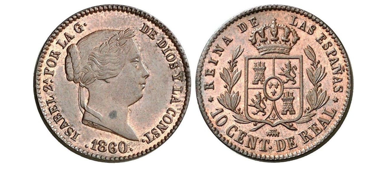 10 Céntimos (Real) – Segovia, 1860