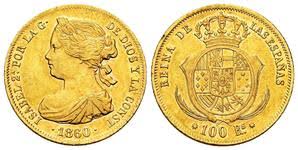 100 Reales – Barcelona, 1860