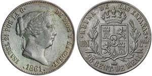 25 Céntimos de Real – Segovia, 1861