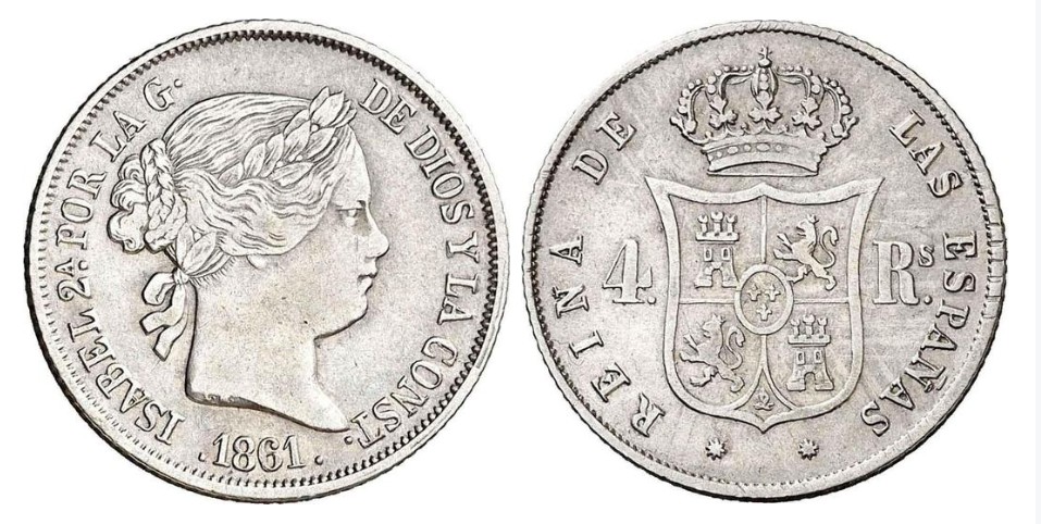 4 Reales – Barcelona, 1861