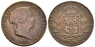 25 Céntimos de Real – Segovia, 1862