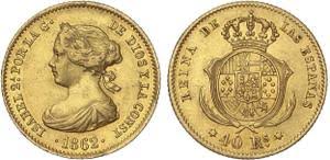 40 Reales – Madrid, 1862 (Oro)