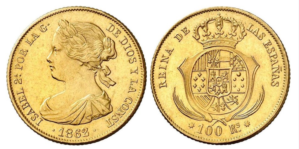 100 Reales – Madrid, 1862 (Oro)