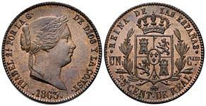 25 Céntimos de Real – 1863