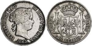10 Reales – Barcelona, 1863