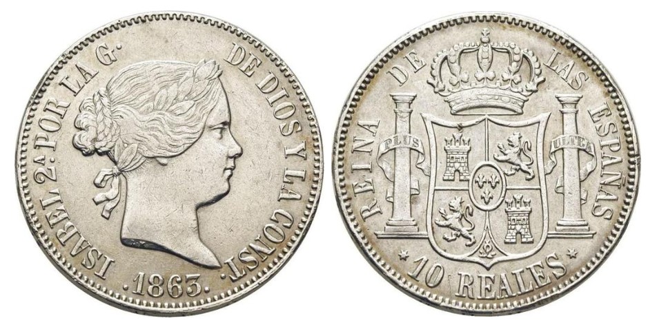 10 Reales – Barcelona, 1863