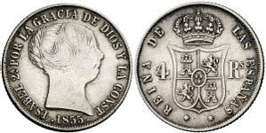 4 Reales (plata) – Madrid, 1855