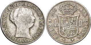 4 Reales (plata) – Barcelona, 1855