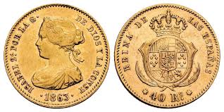 40 Reales – Madrid, 1863 (Oro)