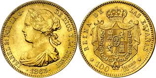 100 Reales – Sevilla, 1863 (Oro)