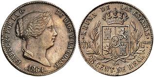 25 céntimos de real – Barcelona, 1864