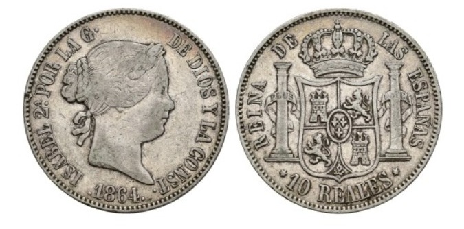 10 Reales – Madrid, 1864