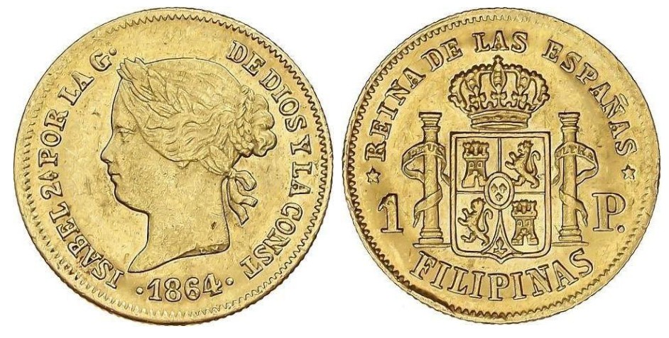 1 Peso – Manila, 1864