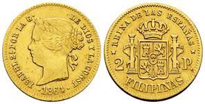 2 Pesos – Manila, 1864