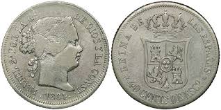 40 Céntimos de Escudo – Madrid, 1864