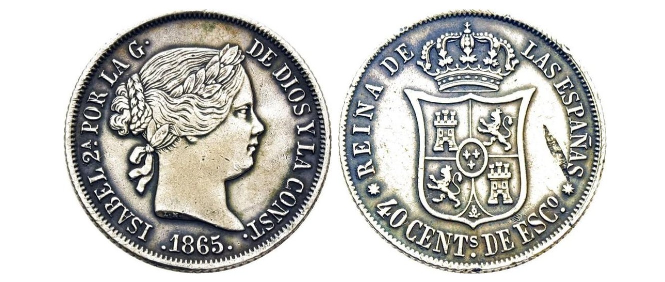40 Céntimos de Escudo – Madrid, 1865