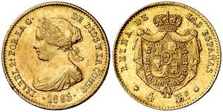 4 Escudos – Sevilla, 1865 (Oro)