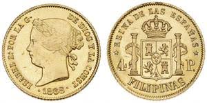 4 Pesos – Manila, 1865 (Oro)