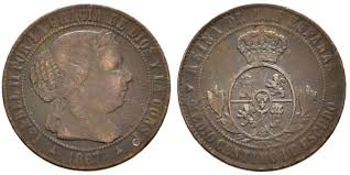 1 Céntimo de Escudo – 1866, Segovia (Cobre, con OM)