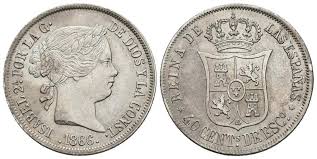 40 Céntimos de Escudo – 1866, Madrid (Plata)