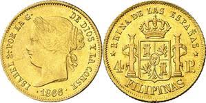 4 Pesos – 1866, Manila (Oro)