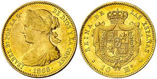 10 ESCUDOS – Sevilla, 1866 (Oro)