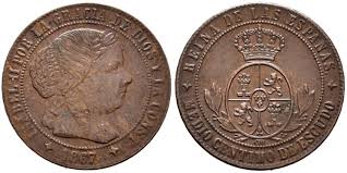 Medio Céntimo de Escudo – Jubia, 1867 (Bronce, OM)