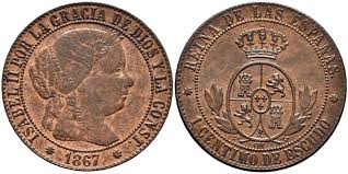 1 Céntimo de Escudo – Barcelona, 1867 (Con OM)