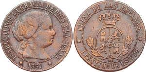 1 Céntimo de Escudo – Sevilla, 1867 (Con OM)