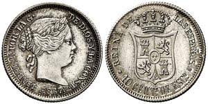 10 Céntimos de Escudo – Madrid, 1867 (Plata)