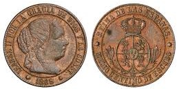 ½ Céntimo de Escudo – Barcelona, 1868 (Cobre, OM)