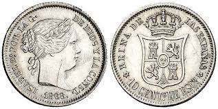 10 Céntimos de Escudo – Madrid, 1868 (Plata, 68*)