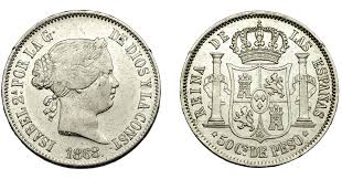 50 Céntimos de Peso – Manila, 1868 (Plata)