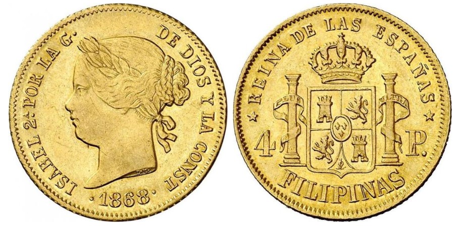 4 Pesos – Manila, 1868 (Oro)