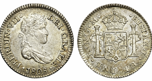 ½ Real de plata – 1808 (Guatemala, Fernando VII)
