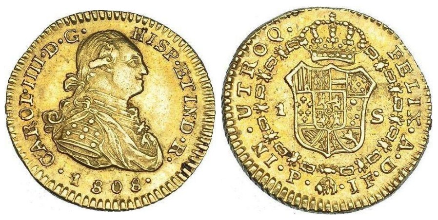 1 Escudo – Nuevo Reino (Colombia), 1808