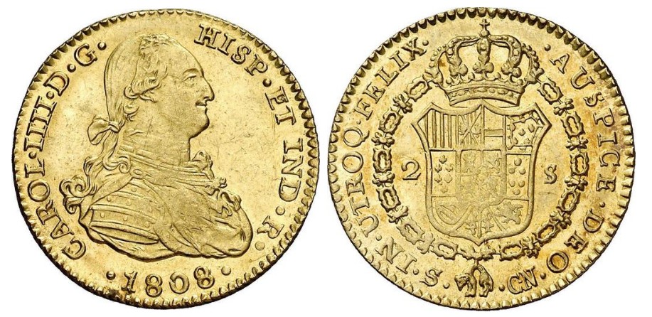 2 Escudos – Nuevo Reino (Colombia), 1808