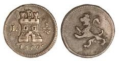 ¼ Real – Lima (Perú), 1809