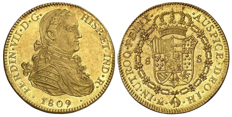 8 escudos – México oro 1809