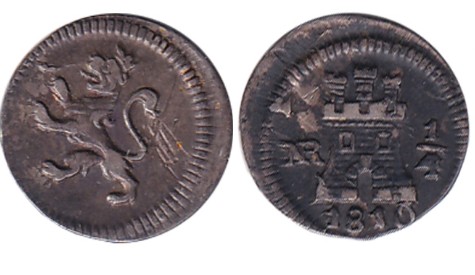 1/4 de real – Santiago plata 1810