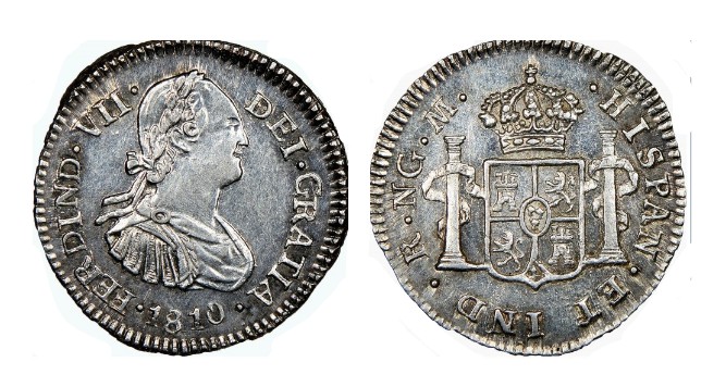 1/2 real – Guatemala plata 1810